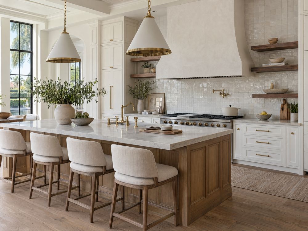 Custom kitchen remodel with large island and quartz countertops